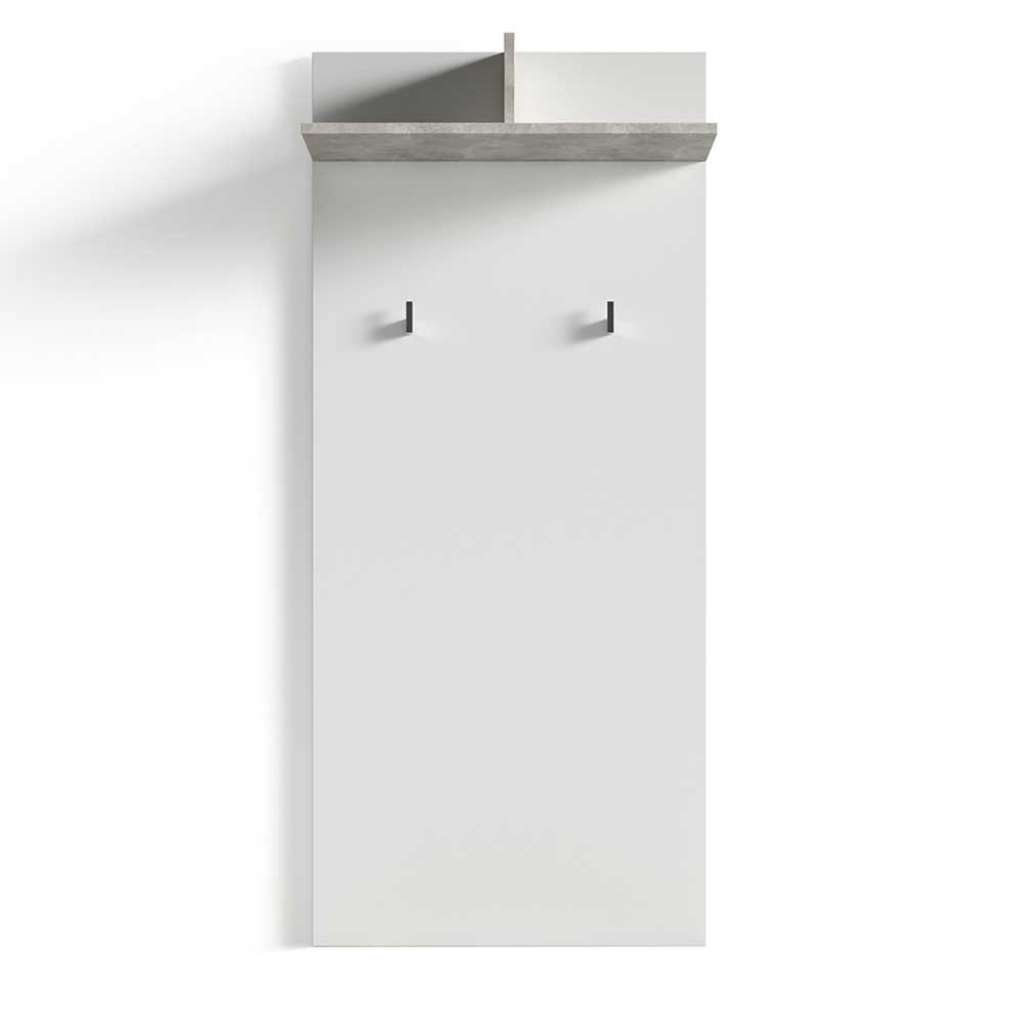 Garderobe in Beton Grau und Weiß Wandmontage