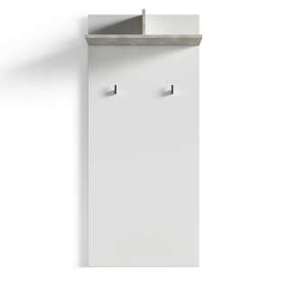 Garderobe in Beton Grau und Weiß Wandmontage