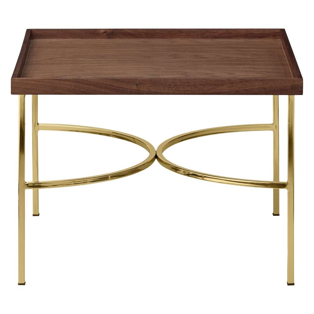 AYTM - Unity Beistelltisch - Walnuss/Gold - indoor