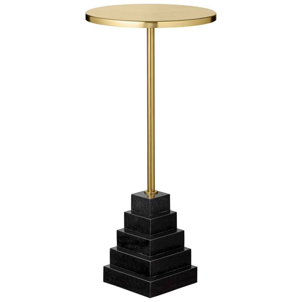 - Solum Beistelltisch - schwarz/gold - indoor