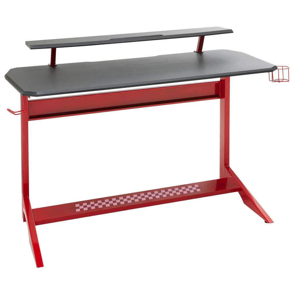 GAMING TISCH Rot, Schwarz