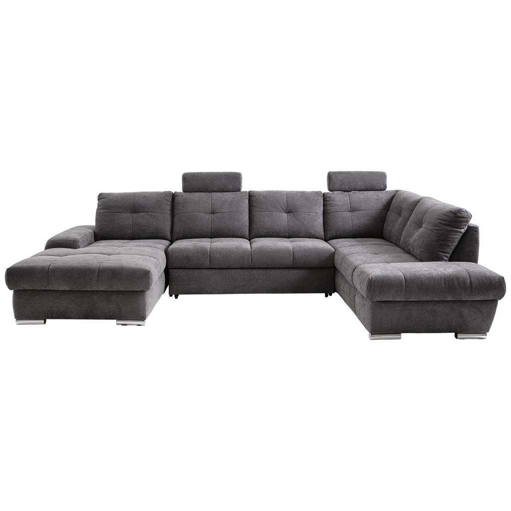 WOHNLANDSCHAFT Grau Webstoff