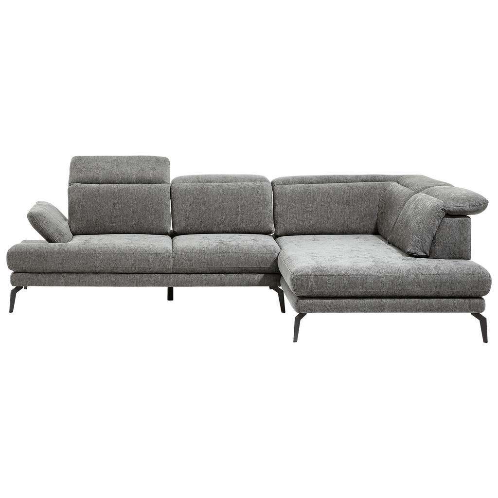 WOHNLANDSCHAFT Grau Webstoff