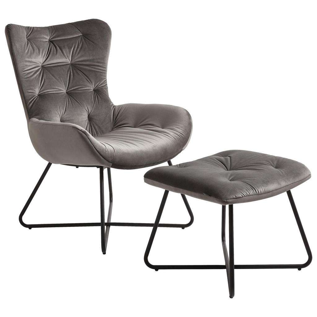 RELAXSESSELSET Mikrofaser Hocker