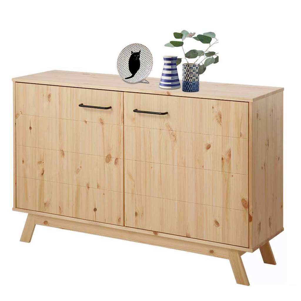 Kiefer Sideboard mit Türen massiv lackiert