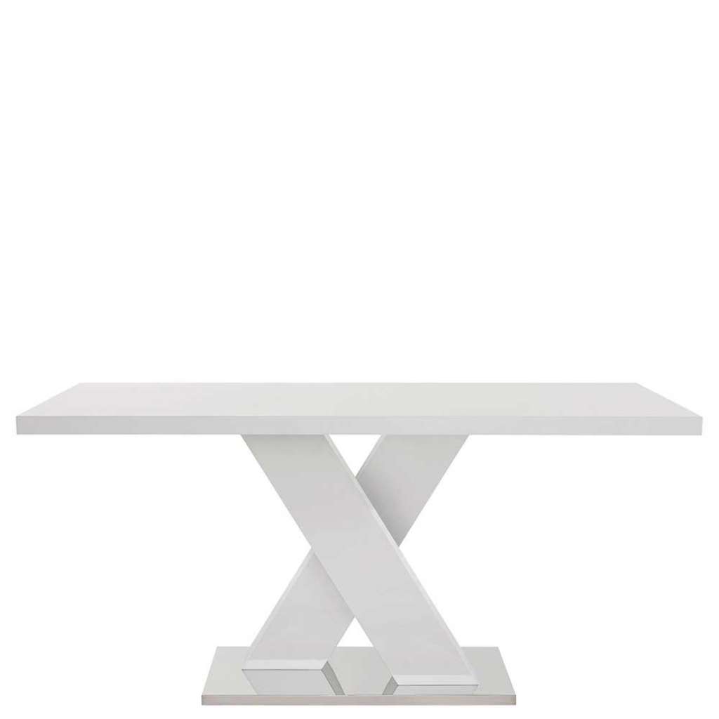 X-Fuß Tisch in Weiß 160 cm breit
