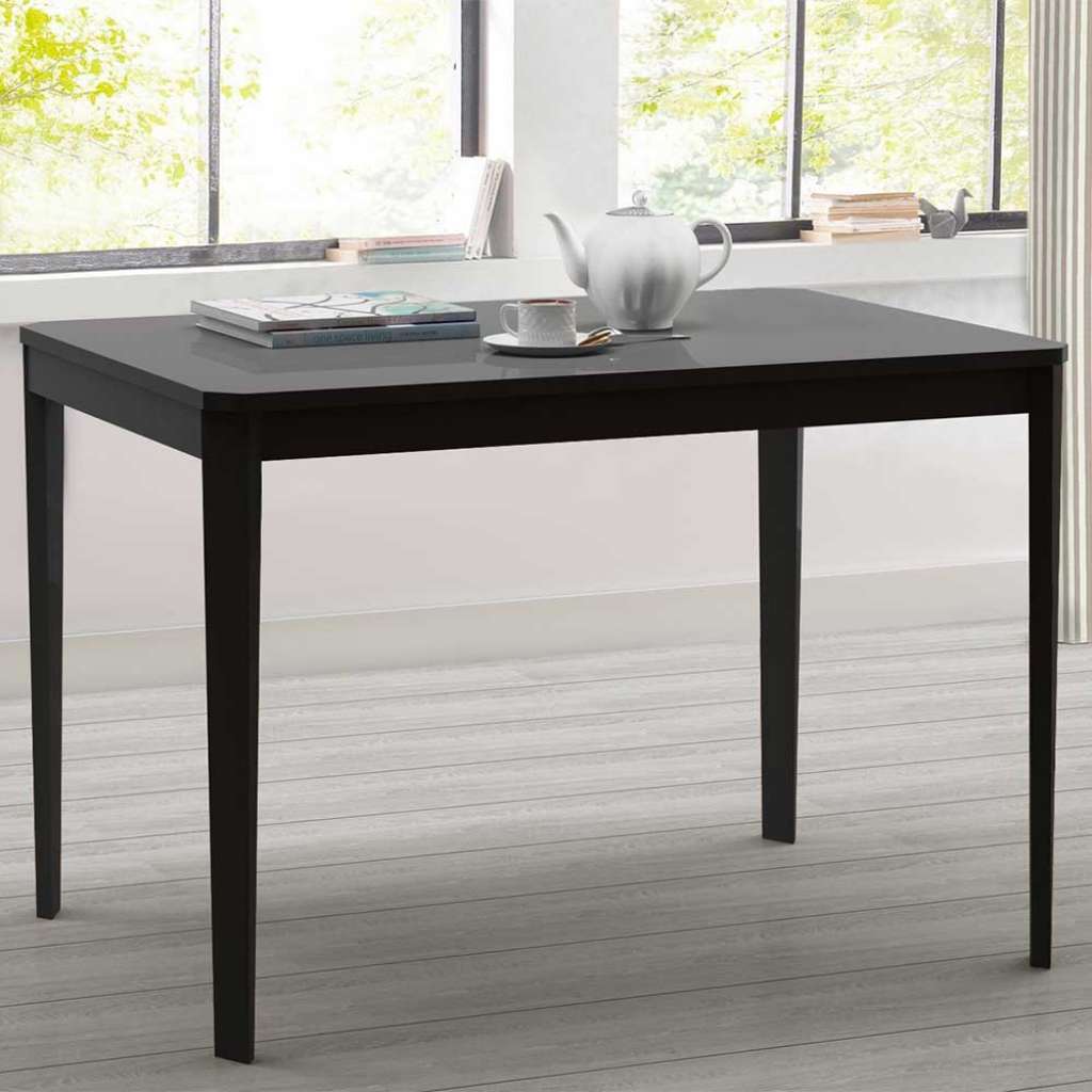 Tisch in Schwarz 75 cm tief