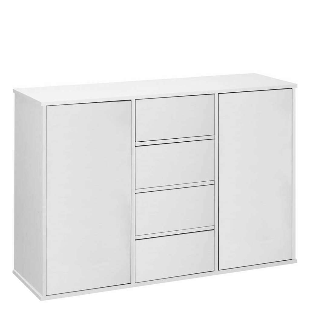 Weiße Anrichte 120 cm breit Push-to-open-Funktion