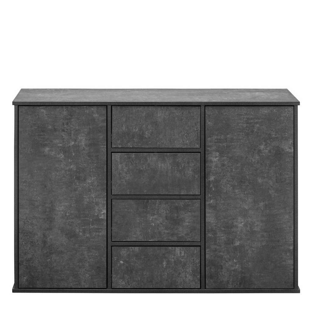 Wohnzimmer Sideboard in Beton Grau Push-to-open-Funktion