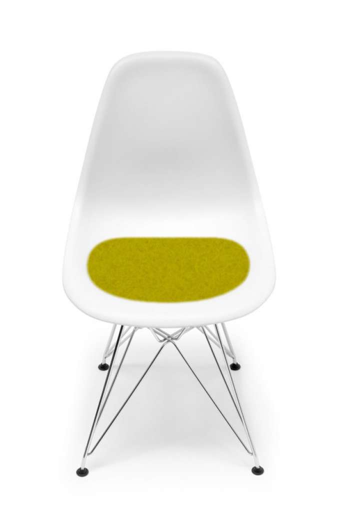 Hey-Sign - Sitzauflage Eames Plastic Sidechair - 25 verde mit Antirutsch - indoor