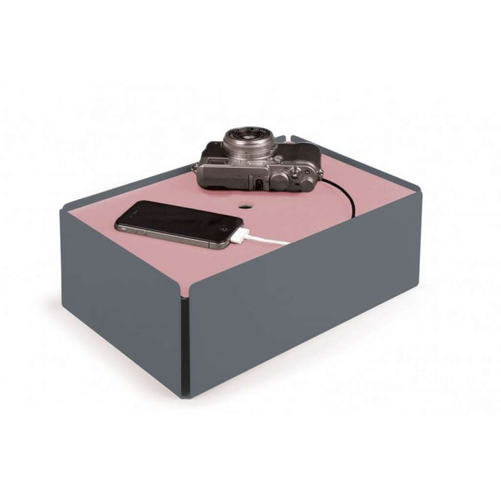 Konstantin Slawinski - Charge Box - Leder rose - fehgrau - indoor