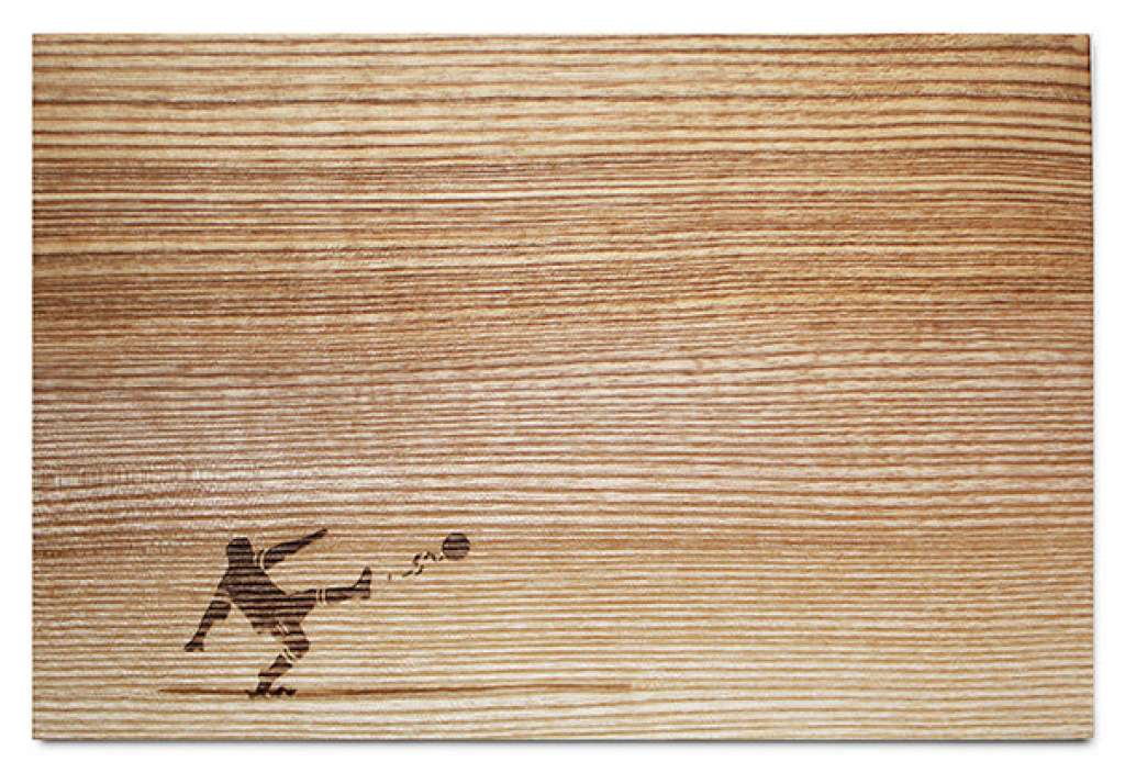 Pension für Produkte - Schöne Aussicht Frühstücksbrett - Esche - Fußballer - indoor