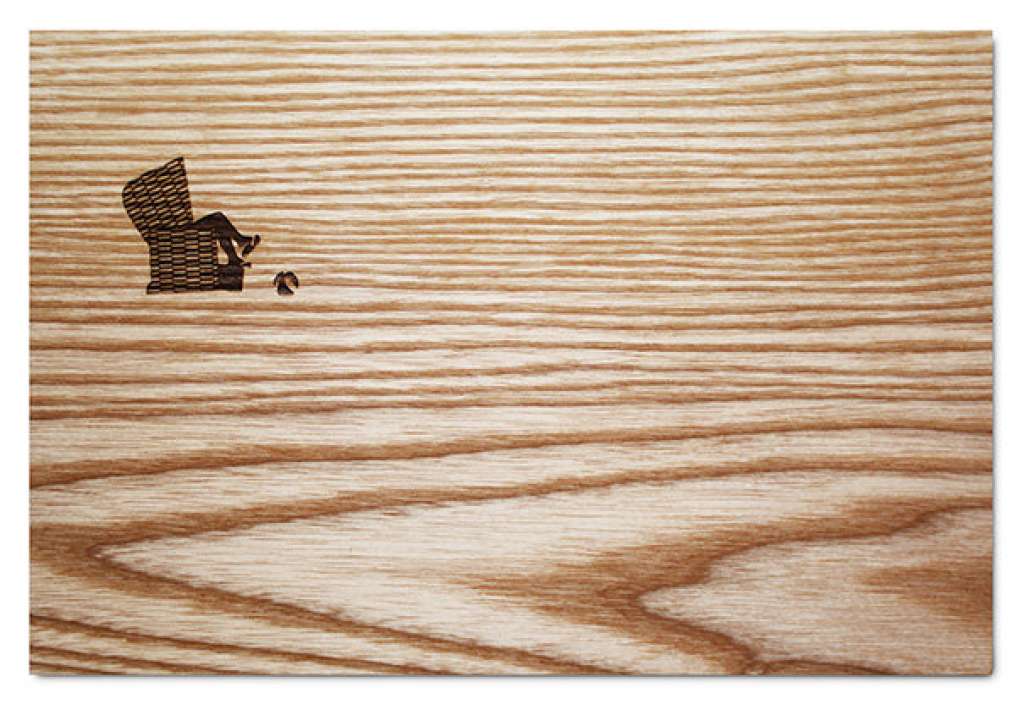 Pension für Produkte - Schöne Aussicht Frühstücksbrett - Esche - Strandkorb - indoor