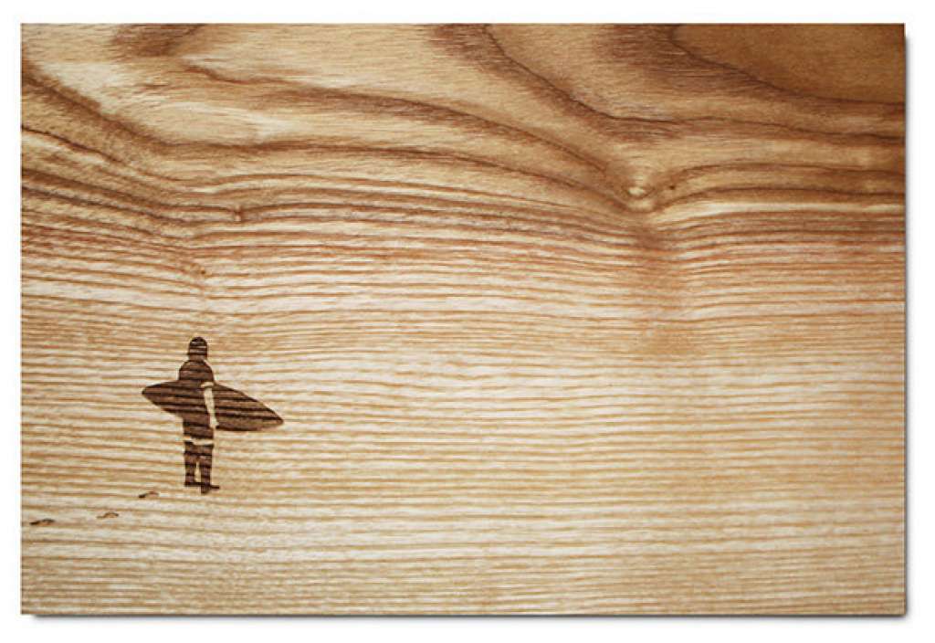 Pension für Produkte - Schöne Aussicht Frühstücksbrett - Esche - Surfer - indoor