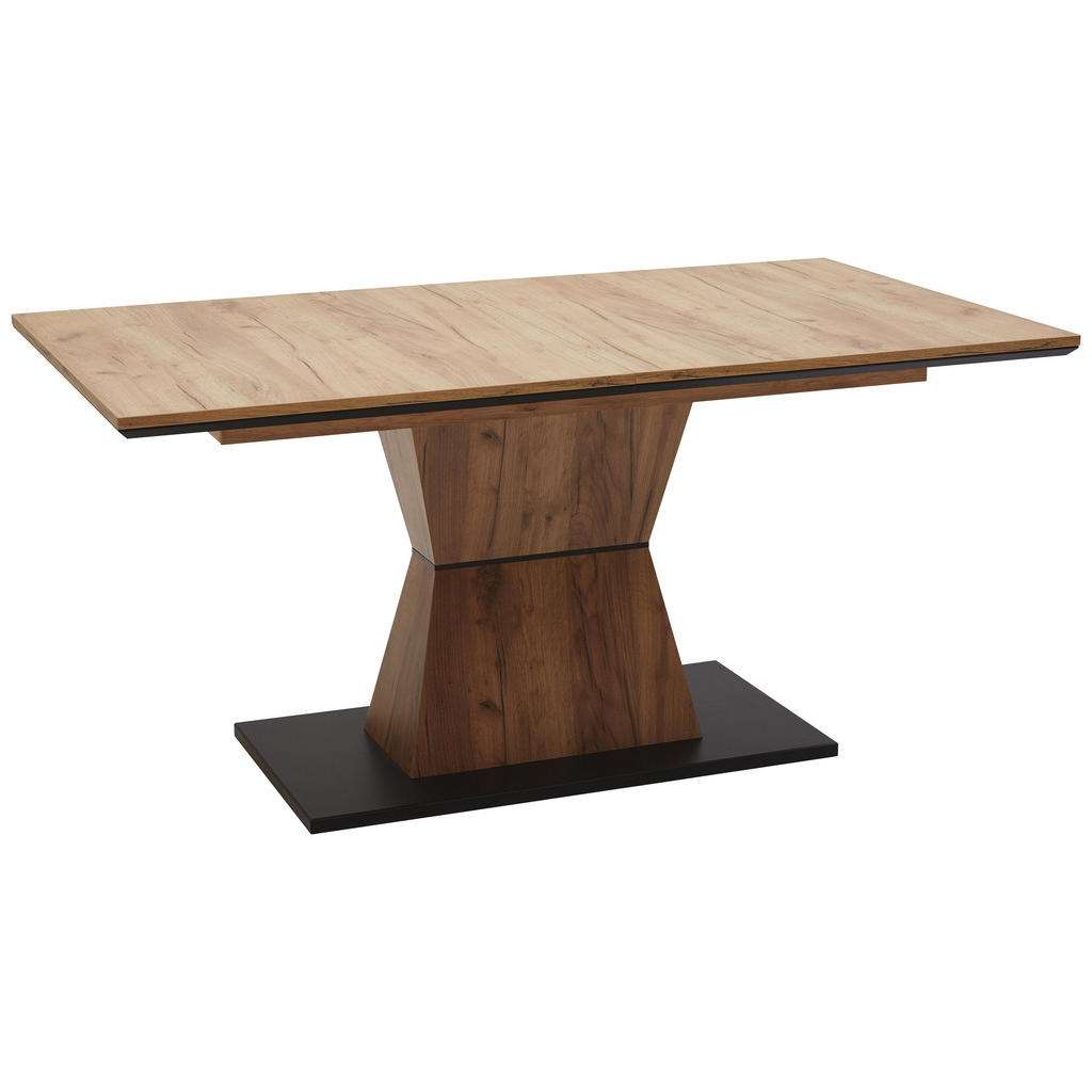 ESSTISCH rechteckig Schwarz, Eichefarben