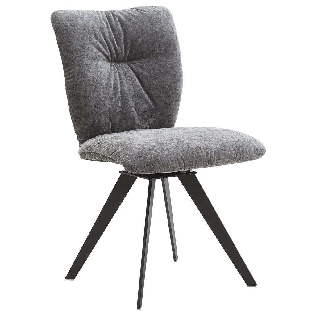 STUHL Webstoff Grau, Schwarz