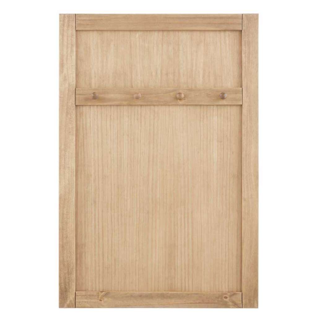 Garderobe in Nussbaum hell Kiefer Massivholz