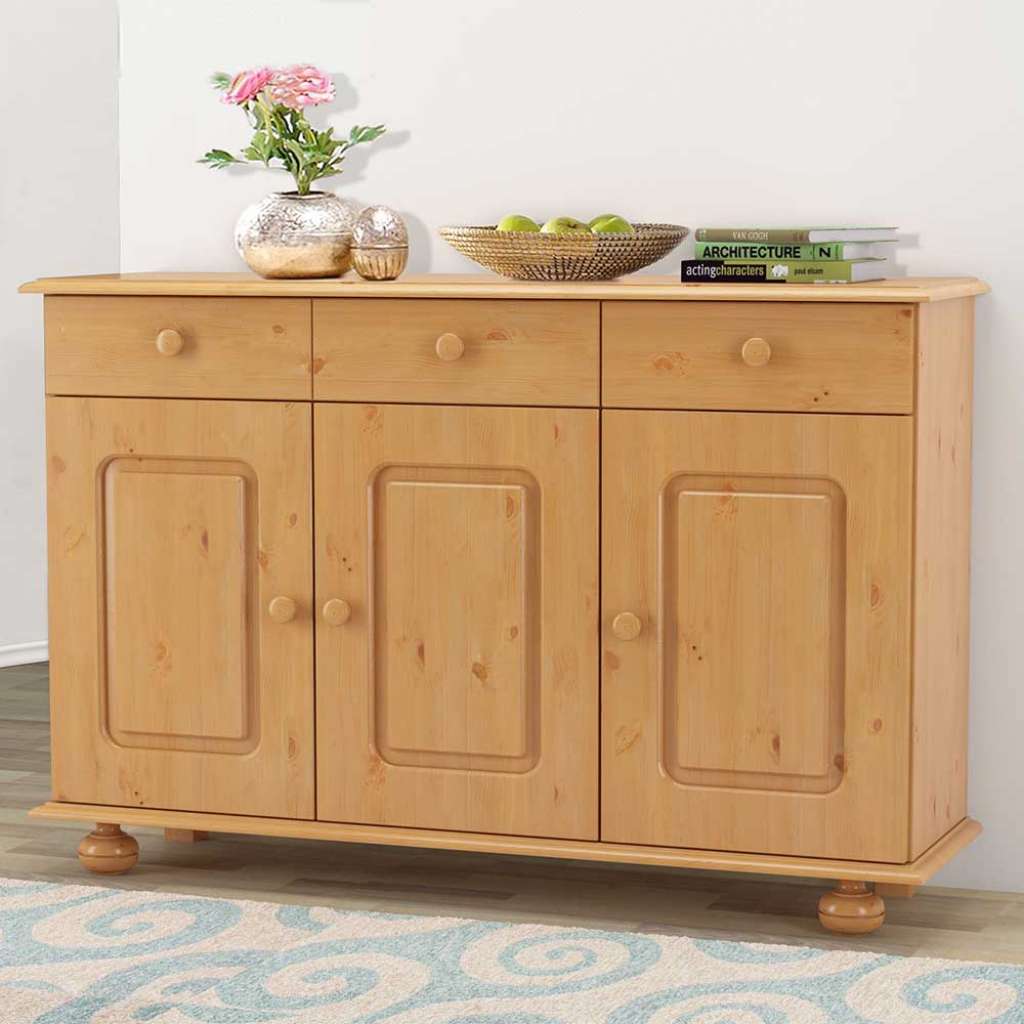 Holzkommode aus Kiefer Massivholz 120 cm breit