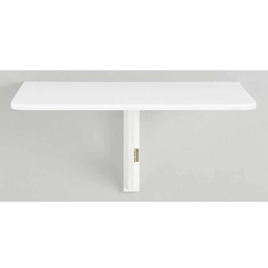 Massivholz Wandtisch in Weiß 80 cm breit