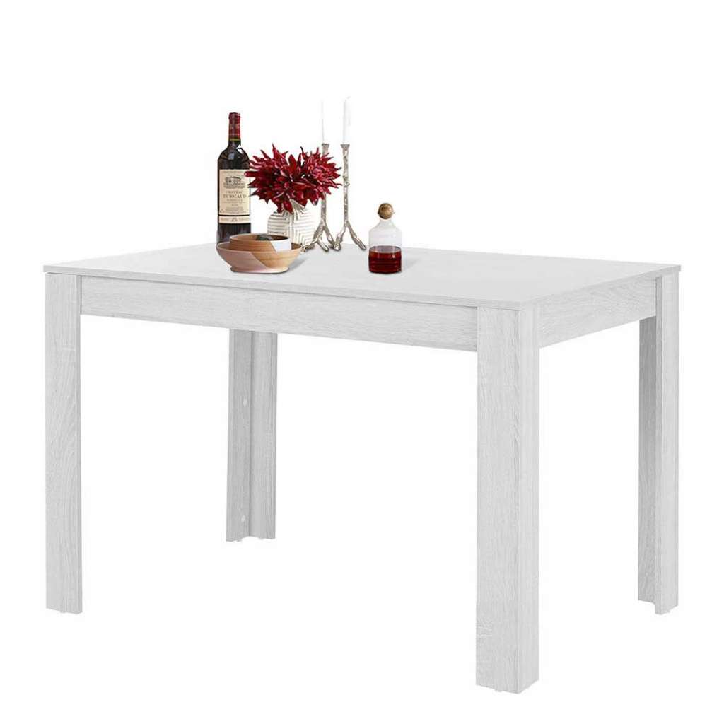 Esstisch in Weiß 80 cm tief