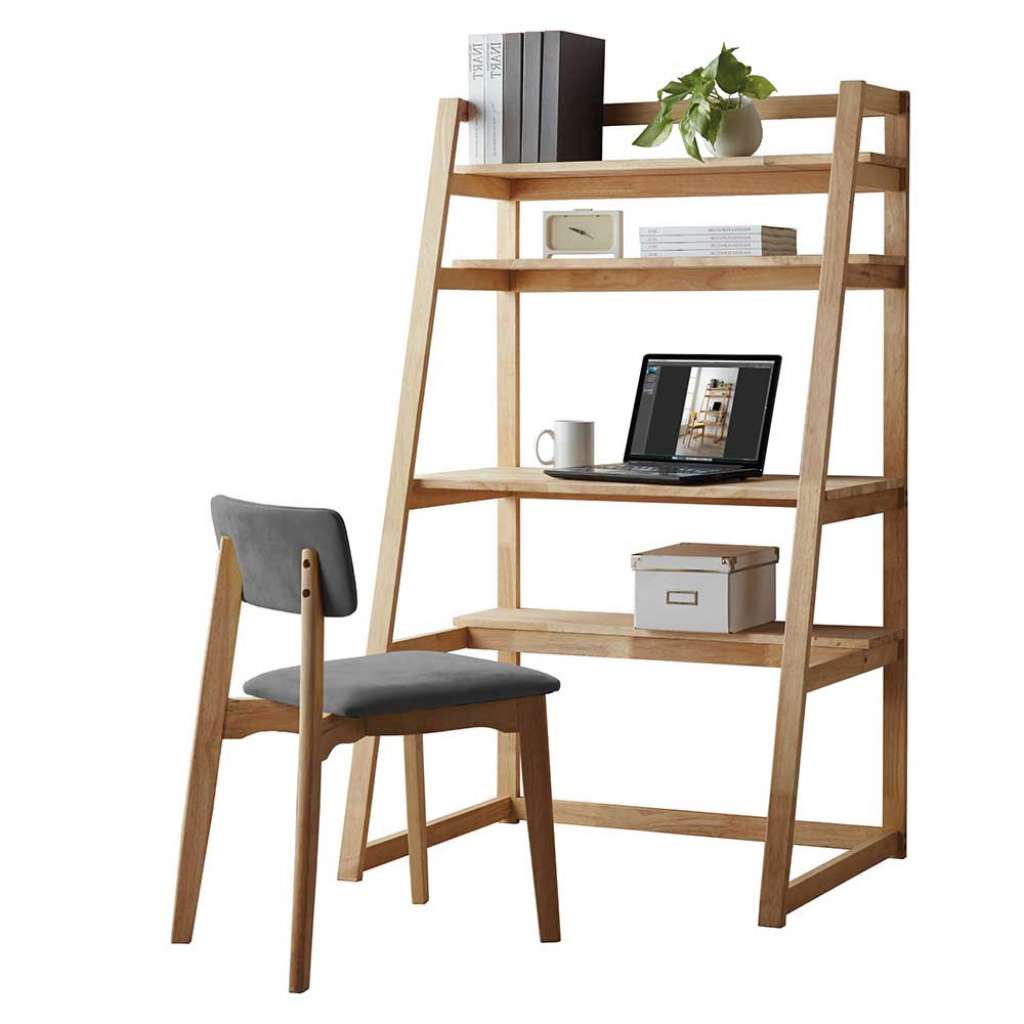 Design Schreibtisch aus Massivholz Druckerablage (2-teilig)