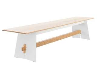 Conmoto - Tension Wood Bank- wit - Nussbaum - indoor