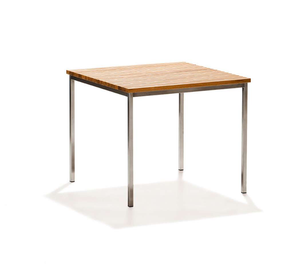Skargaarden - Häringe Tisch - 85 x 85 cm - Stahlgestell gebürstet - outdoor