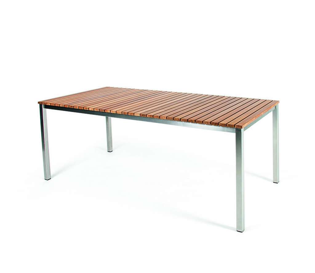 Skargaarden - Häringe Tisch - 170 x 85 cm - Stahlgestell gebürstet - outdoor
