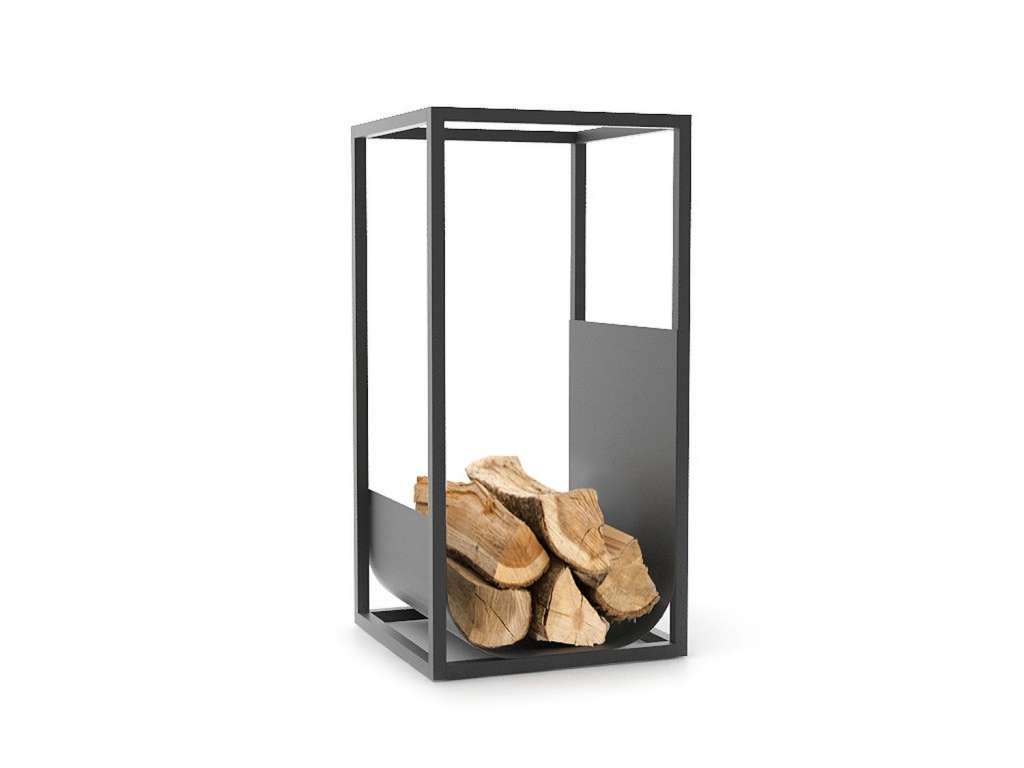 Conmoto - CUBE Brennholzregal - schwarz - outdoor