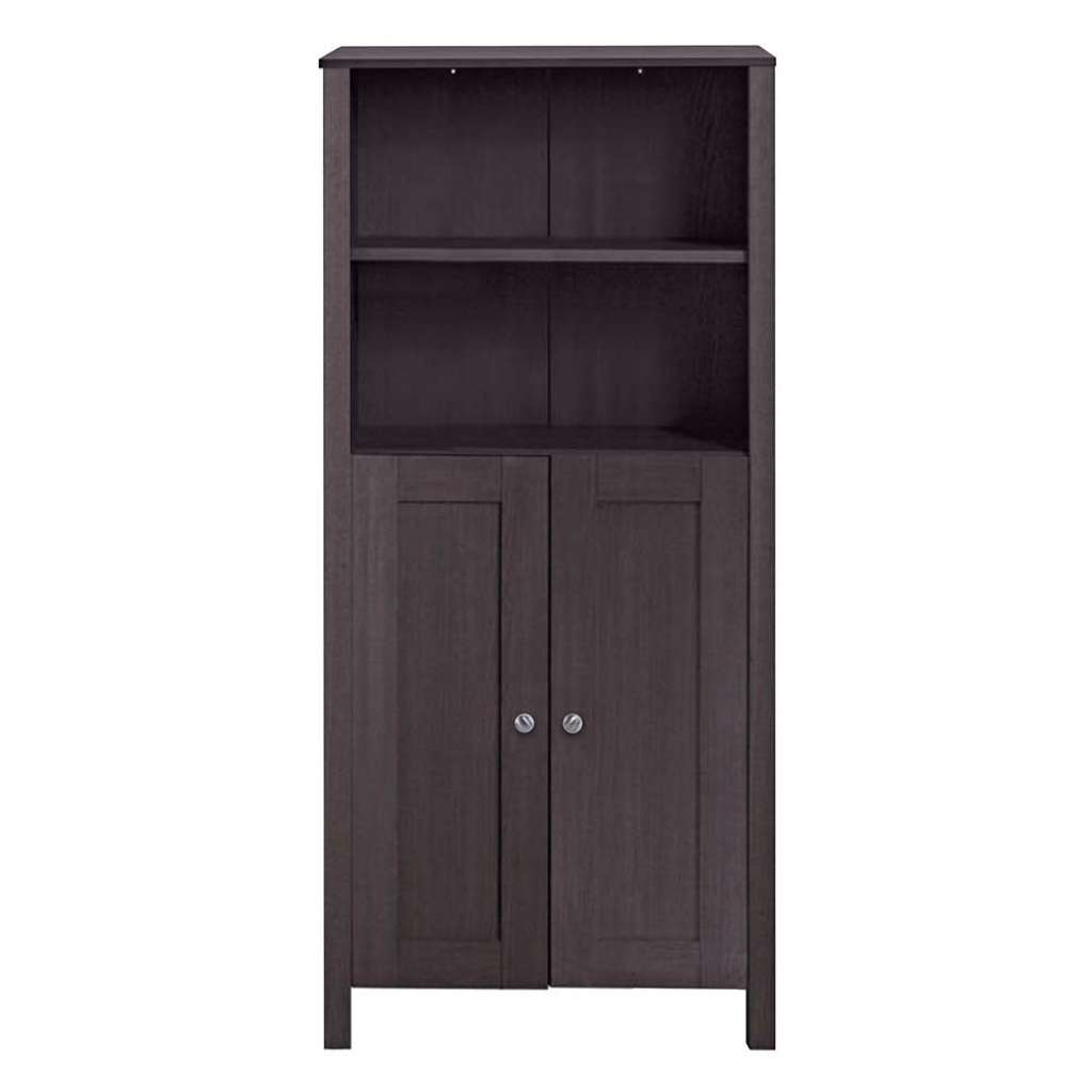 Bad Hochschrank in Dunkelbraun 130 cm hoch