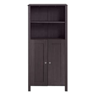Bad Hochschrank in Dunkelbraun 130 cm hoch