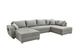Wohnlandschaft  Sina ¦ grau ¦ Maße (cm): B: 345 H: 87 T: 198 Polstermöbel > Sofas > Schlafsofas - Höffner