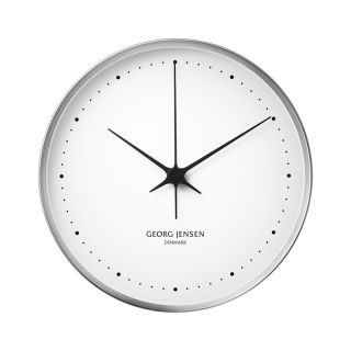 Georg Jensen - Henning Koppel Wall Clock Steel&White Ss, Abs 30 Cm - indoor