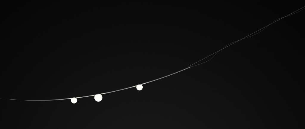 Vibia - June Outdoor-Lichterkette - dreiflammig - grau - outdoor