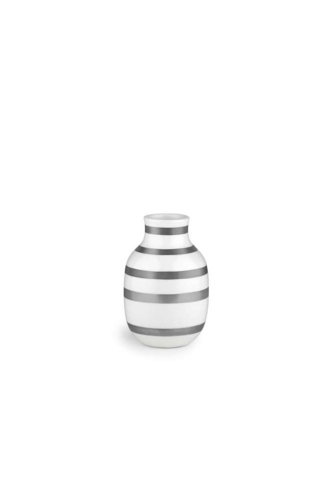 Kähler Design - Omaggio Keramikvase - H125 - silber - indoor