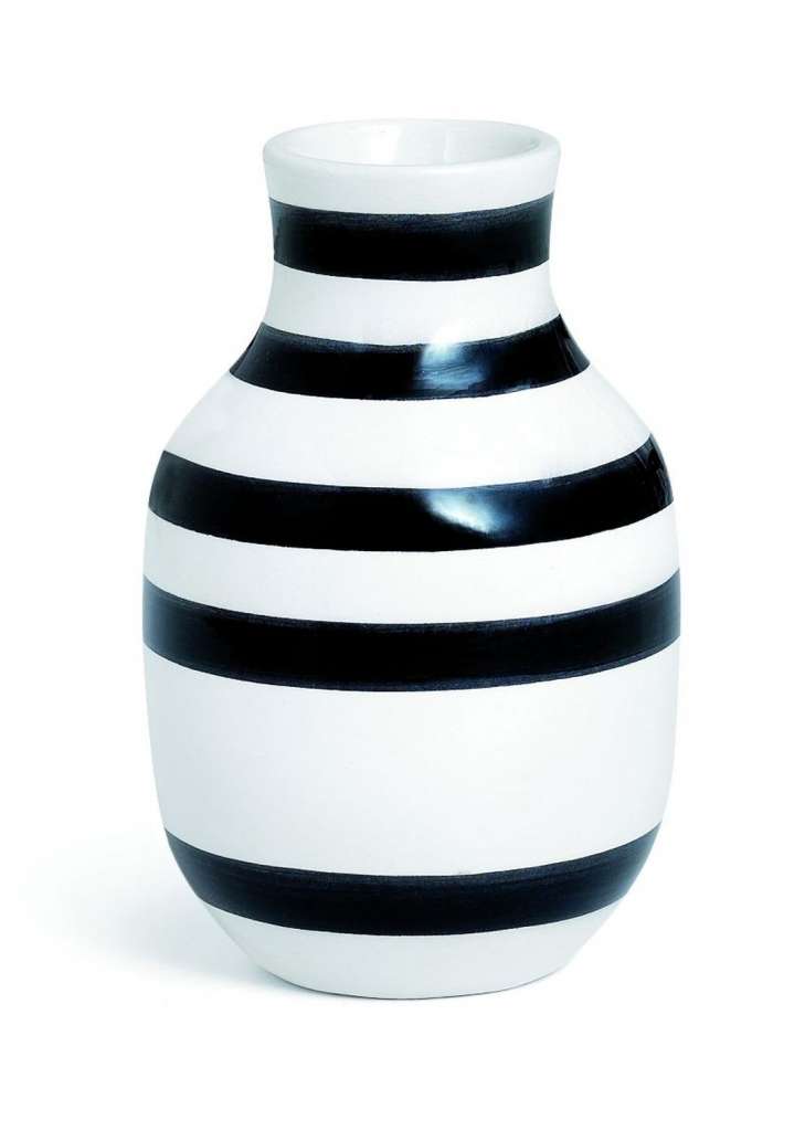 Kähler Design - Omaggio Keramikvase - H125 - schwarz - indoor