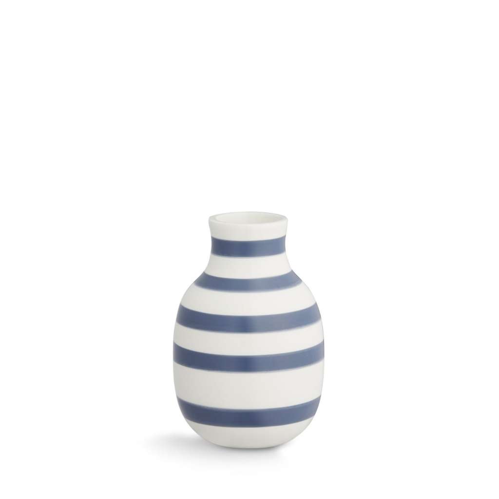 Kähler Design - Omaggio Keramikvase - H125 - stahlblau - indoor