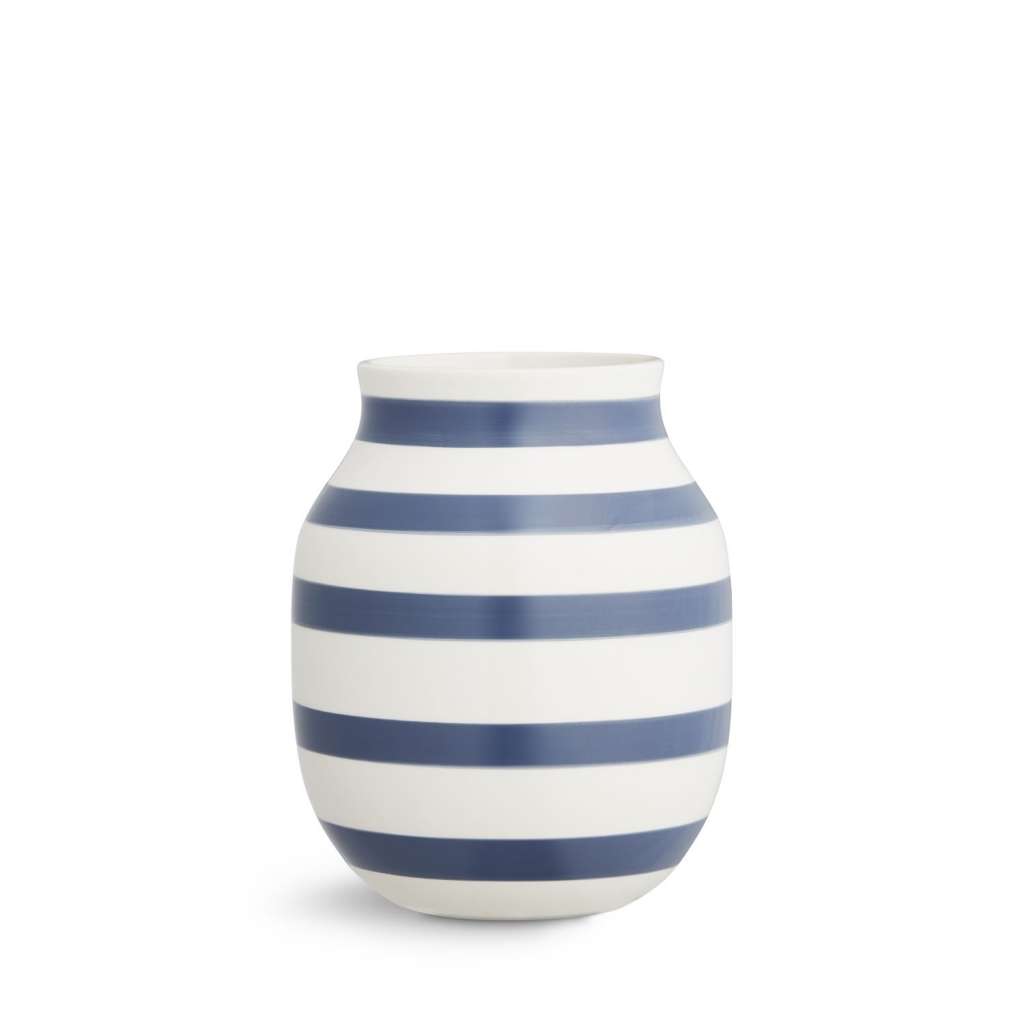 Kähler Design - Omaggio Keramikvase - H200 - stahlblau - indoor