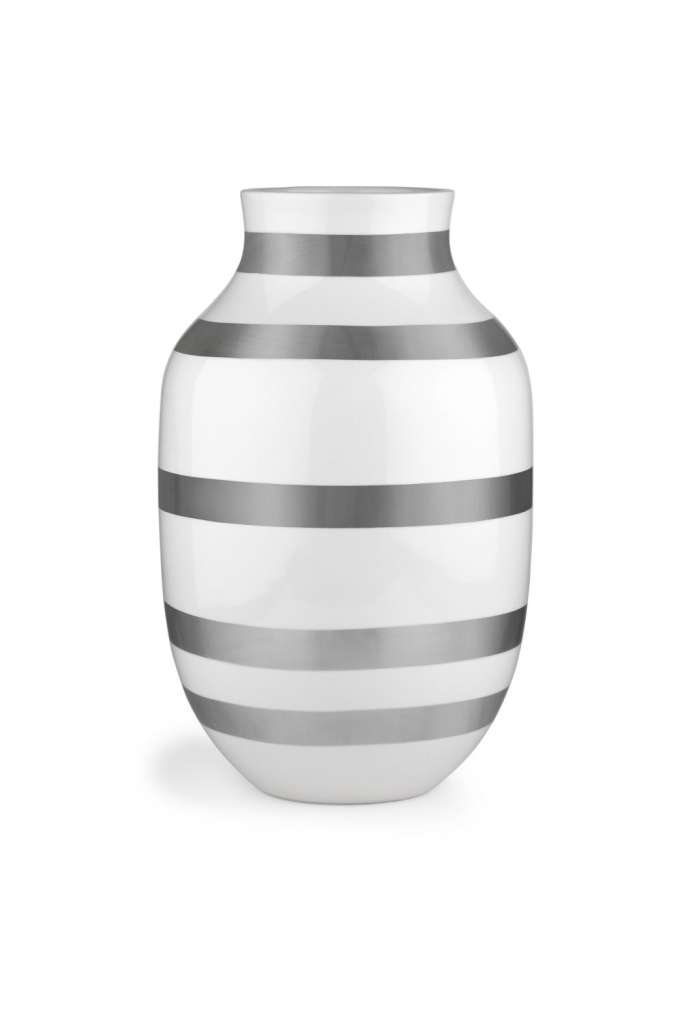 Kähler Design - Omaggio Keramikvase - H305 - silber - indoor