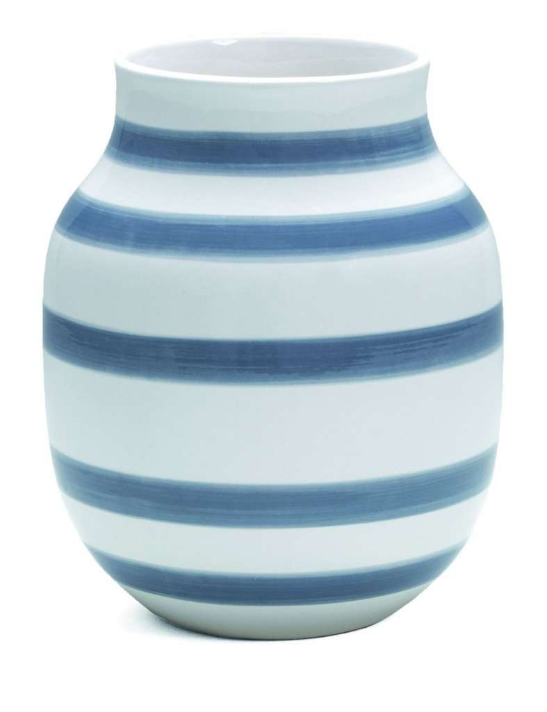 Kähler Design - Omaggio Keramikvase - H125 - light blue - indoor