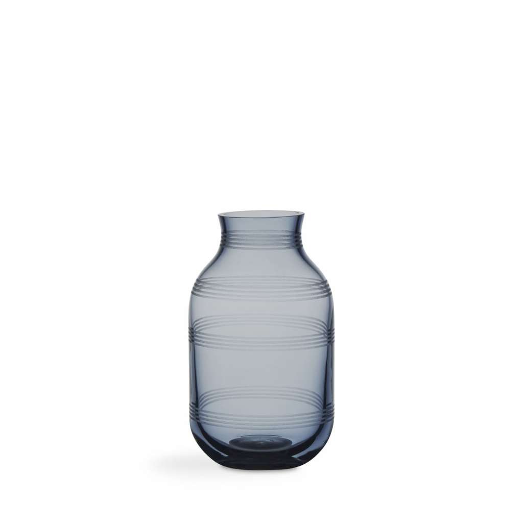 Kähler Design - Omaggio Glasvase - H 140 mm - stahlblau - indoor