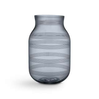 Kähler Design - Omaggio Glasvase - H280 mm - stahlblau - indoor