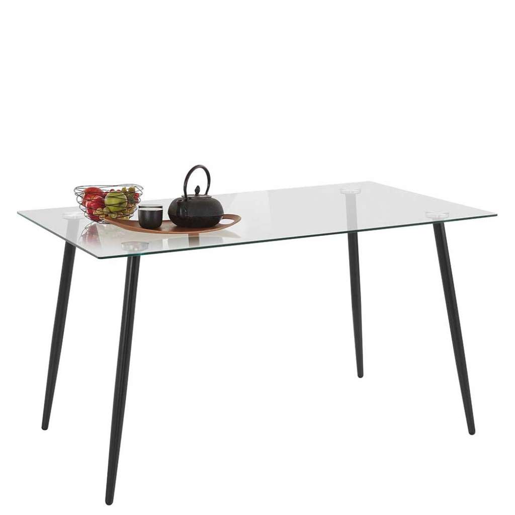 Glas Esstisch 140 cm breit modern