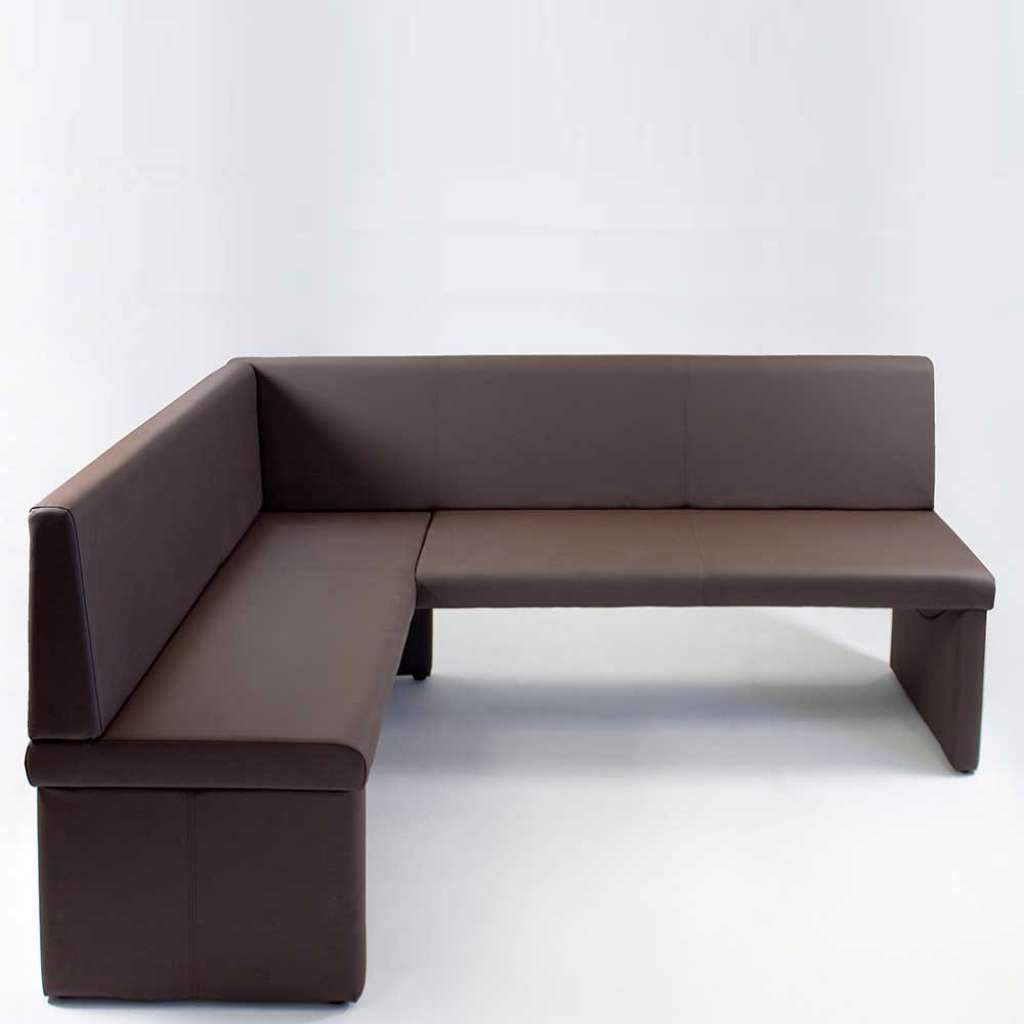 Kunstleder Eckbank in Dunkelbraun 200 cm breit