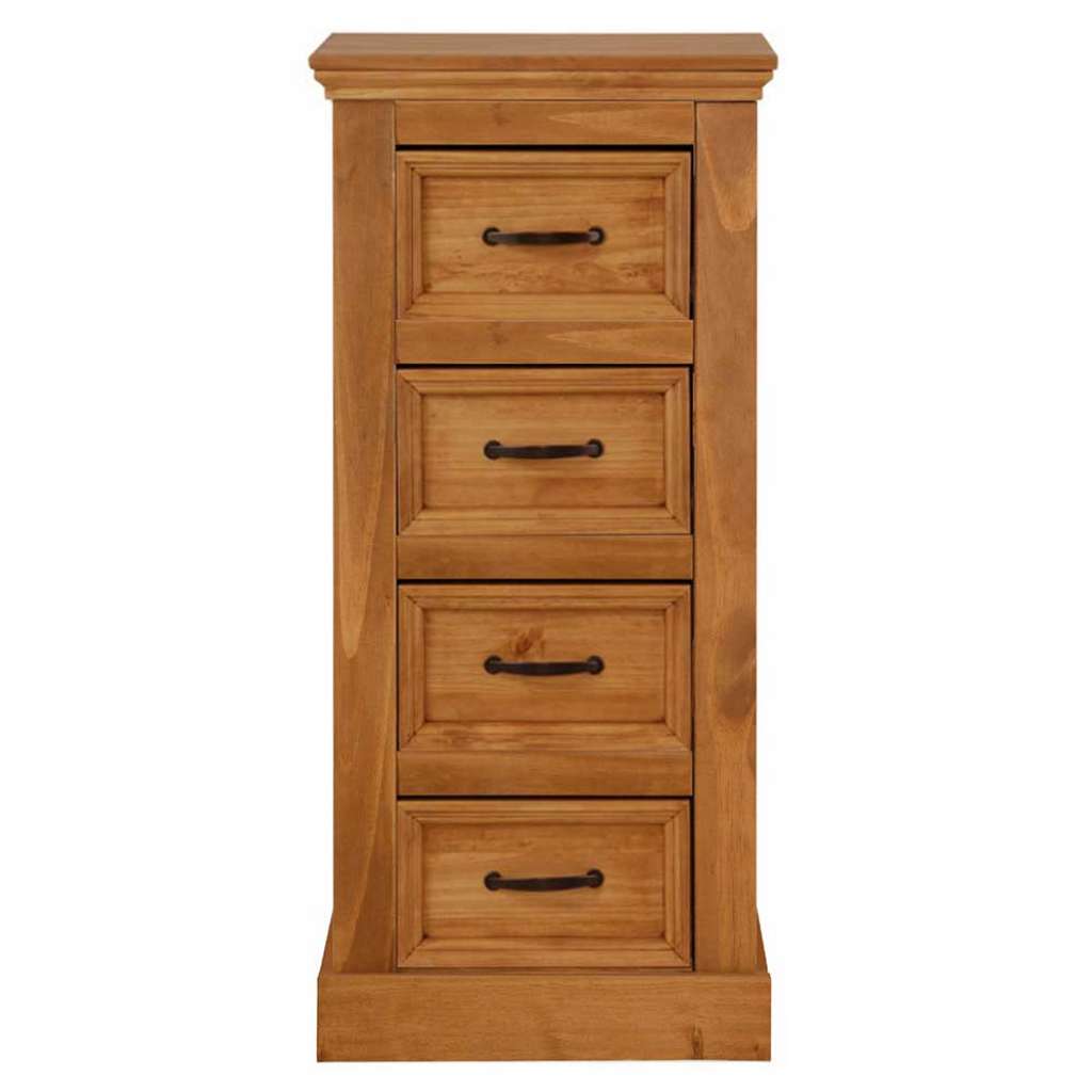 Hochkommode aus Kiefer Massivholz vier Schubladen