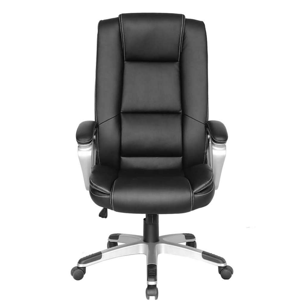 Büro Chefsessel in Schwarz Kunstleder Armlehnen