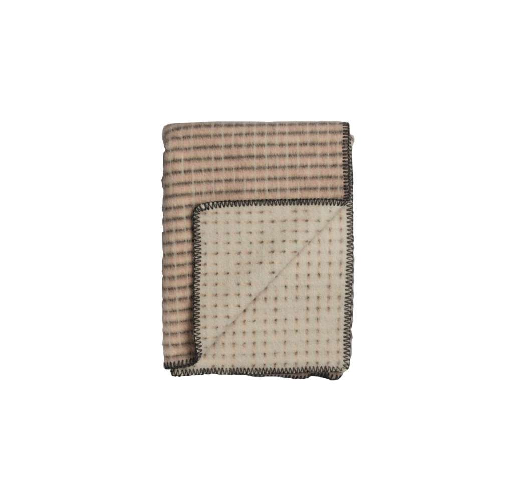 Roros Tweed - Agnes Decke - pink-grey-beige - indoor