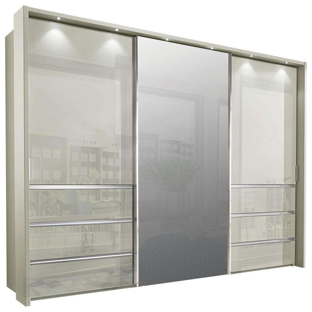 SCHWEBETÜRENSCHRANK 3-türig Champagner