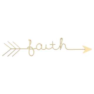 Schriftzug 'faith' Metall