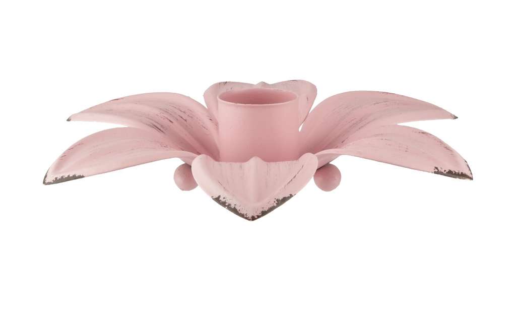 Kerzenhalter  Blume ¦ rosa/pink ¦ MetallØ: 13.5 Dekoration > Kerzen & Lichter > Kerzenständer - Höffner